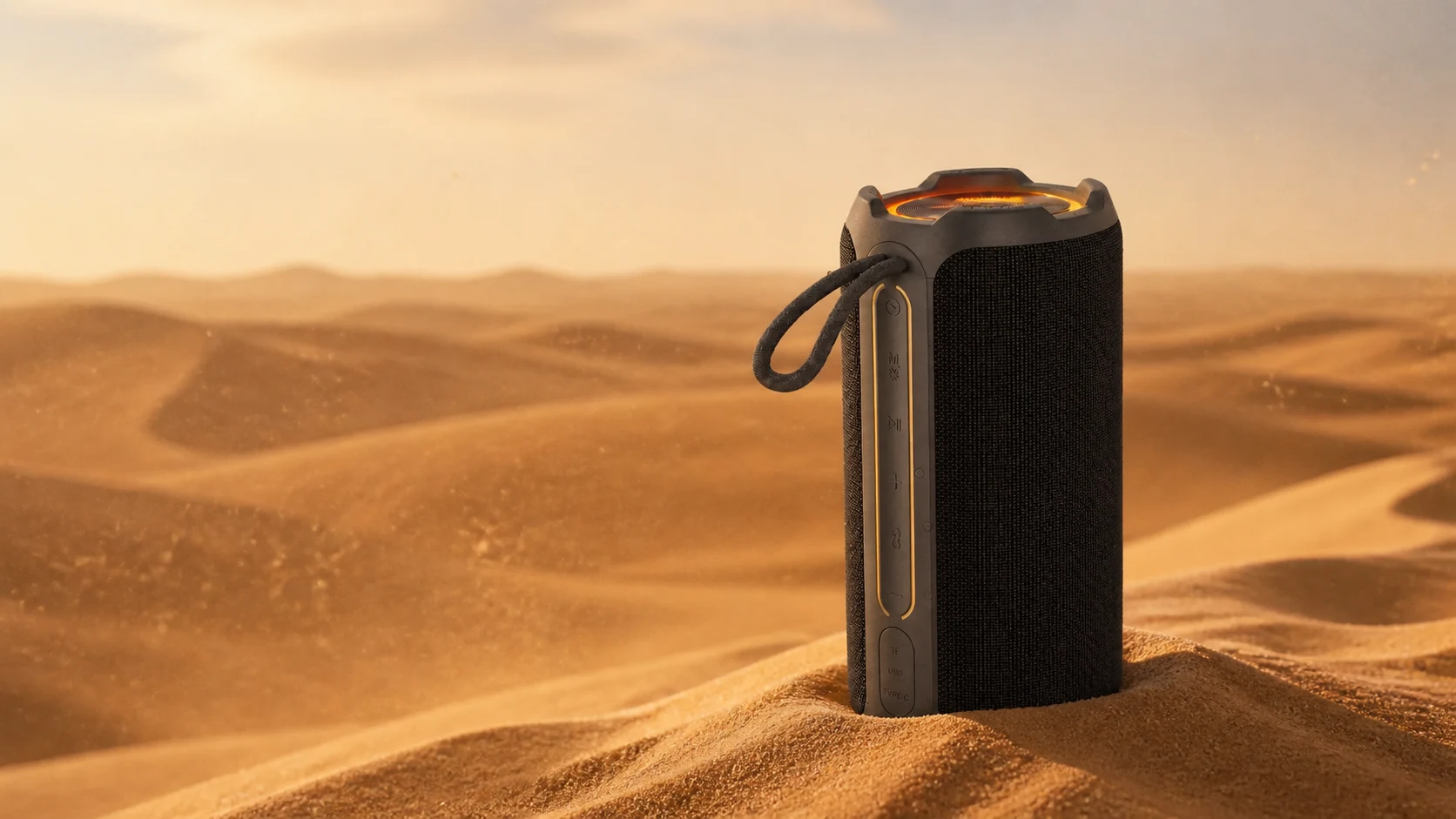 IPMAX SM03 speaker in a desert landscape